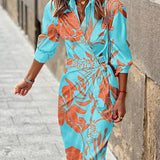 Elvina - Printed Wrap Dress