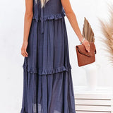 Tyla - Halter Ruffle Maxi Dress