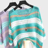 Top leggero in maglia con aperture