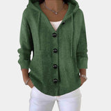 Fabiana | Cardigan morbido con cappuccio in maglia