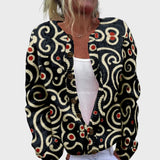 Cieco Maglione a Maniche Lunghe con Fantasia