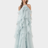 Maxi Abito con Sensazione Romantica e Stile Aristocratico