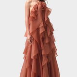 Maxi Abito con Sensazione Romantica e Stile Aristocratico