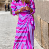 Elvina - Printed Wrap Dress