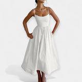 Mini Abito con Collo Rotondo e Spalline