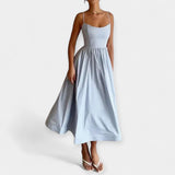 Mini Abito con Collo Rotondo e Spalline