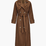 Molly trench coat in suede sintetico