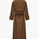 Molly trench coat in suede sintetico