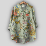 Blusa in Lino "Giardino dei Pavoni"