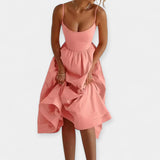 Mini Abito con Collo Rotondo e Spalline