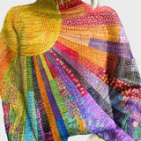 Maglione a collo alto con motivo vivace