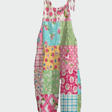 Tuta intera bohemien con motivo floreale – Stile semplice e comfort tutto il giorno