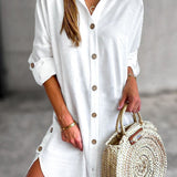 Claribel - Button-Up Shirt Dress