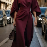 Lissey - Minimalist Belted Luxe Dress