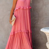 Tyla - Halter Ruffle Maxi Dress