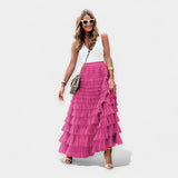 Gonna Boho con Orlo in Seta a Rete