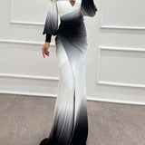 Olivara - Elegant Gradient Dress