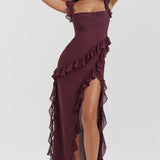 Meissa | Abito con Volant Asimmetrico