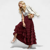 Gonna elegante con dettaglio decorativo in tulle