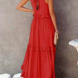 Robyn - Halter Ruffle Maxi Dress