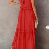 Tyla - Halter Ruffle Maxi Dress