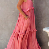 Robyn - Halter Ruffle Maxi Dress