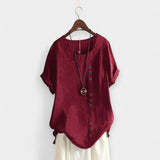 Maglietta a Maniche Corte con Bottoni