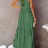 Robyn - Halter Ruffle Maxi Dress