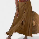 Gonna midi trasparente con apertura