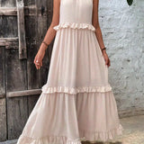 Robyn - Halter Ruffle Maxi Dress