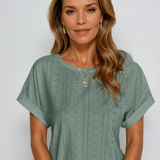 Orlena - Casual Eyelet Top