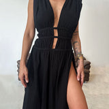 Zolla - Textured Slit Dress