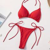 Bikini Halter con Slip a V
