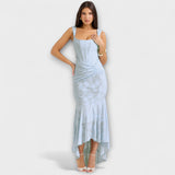 Abito Lungo con Corsetto Elegante e Raffinato