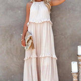Tyla - Halter Ruffle Maxi Dress