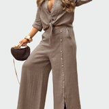 Completo da donna, moderno, monocolore, a due pezzi