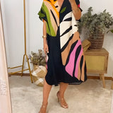 Rianna - Abstract Print Dress