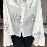 Zoey - Handwritten Button-Up Shirt