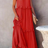 Tyla - Halter Ruffle Maxi Dress