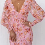 Taisie - Floral Ruffle Midi Dress