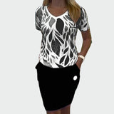 Set Top con Design e Gonna Elegante