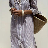 Maisie - Summer Dress with Elegant Stripes