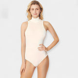 Body Senza Maniche con Collo Alto