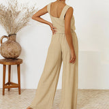 Milena - Minimalist Top and Wide-Leg Pants Set