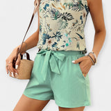 Set con Design Tropicale e Top Halter