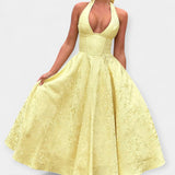 Abito Midi con Schiena Scoperta e Corsetto Elegante