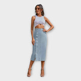 Gonna Maxi con Bottoni