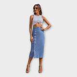 Gonna Maxi con Bottoni