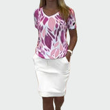 Set Top con Design e Gonna Elegante