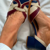 Amelia - Elegant Tricolor Heels